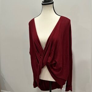 Elegant Burgundy Women's Top